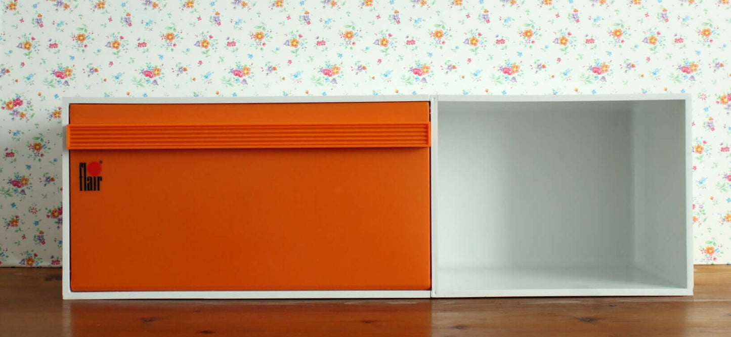 Vintage Petit meuble Flair orange et blanc