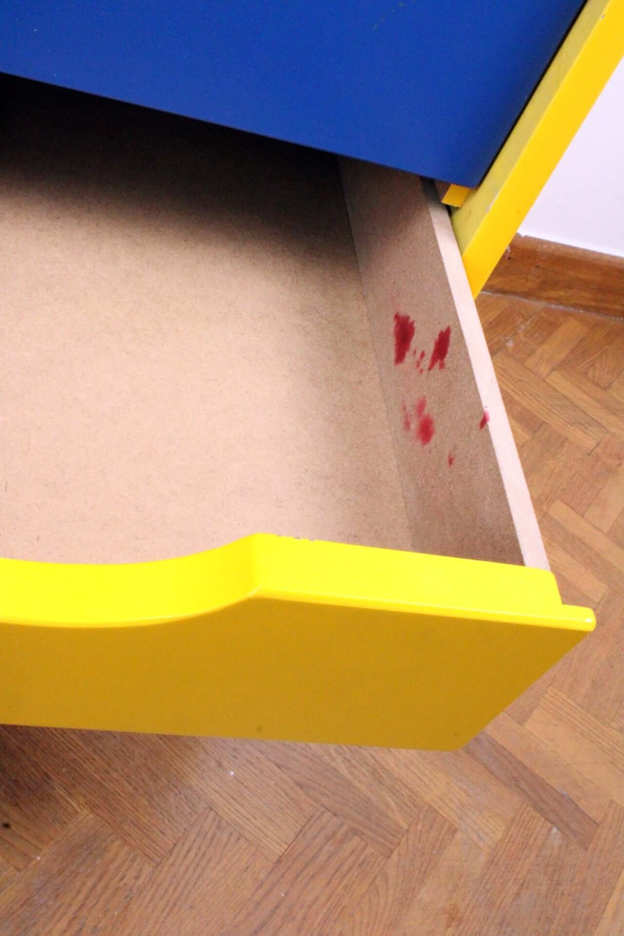 Vintage Meuble de rangement à tiroirs style années 80