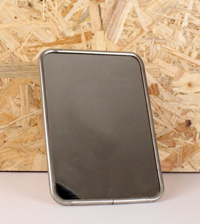 Miroir de barbier vintage en métal chromé