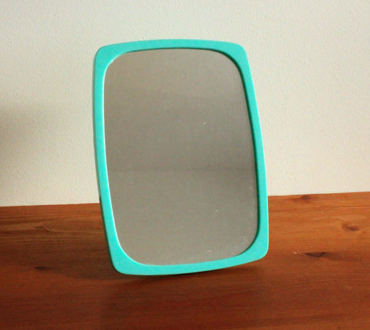 Vintage Miroir style barbier en plastique vert menthe