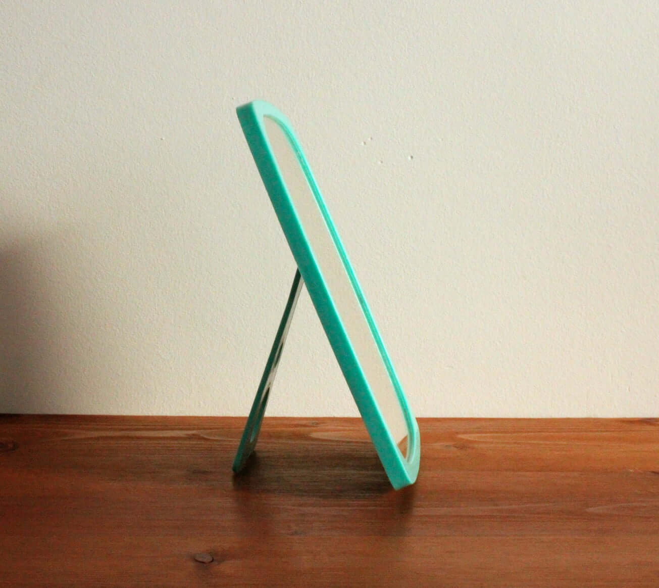 Vintage Miroir style barbier en plastique vert menthe