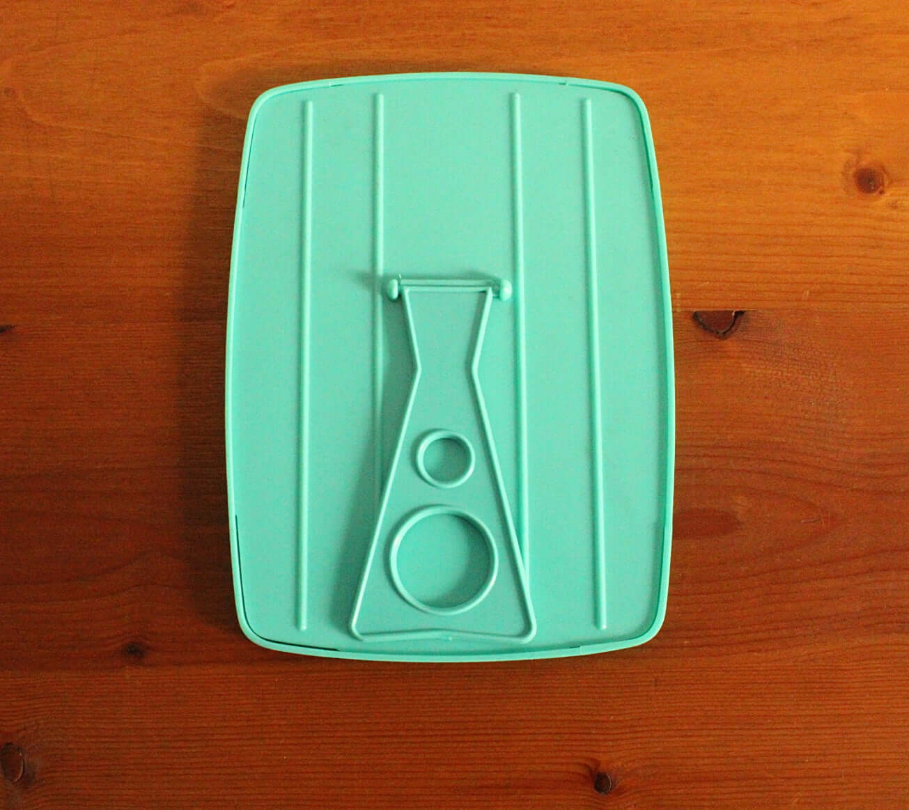 Vintage Miroir style barbier en plastique vert menthe