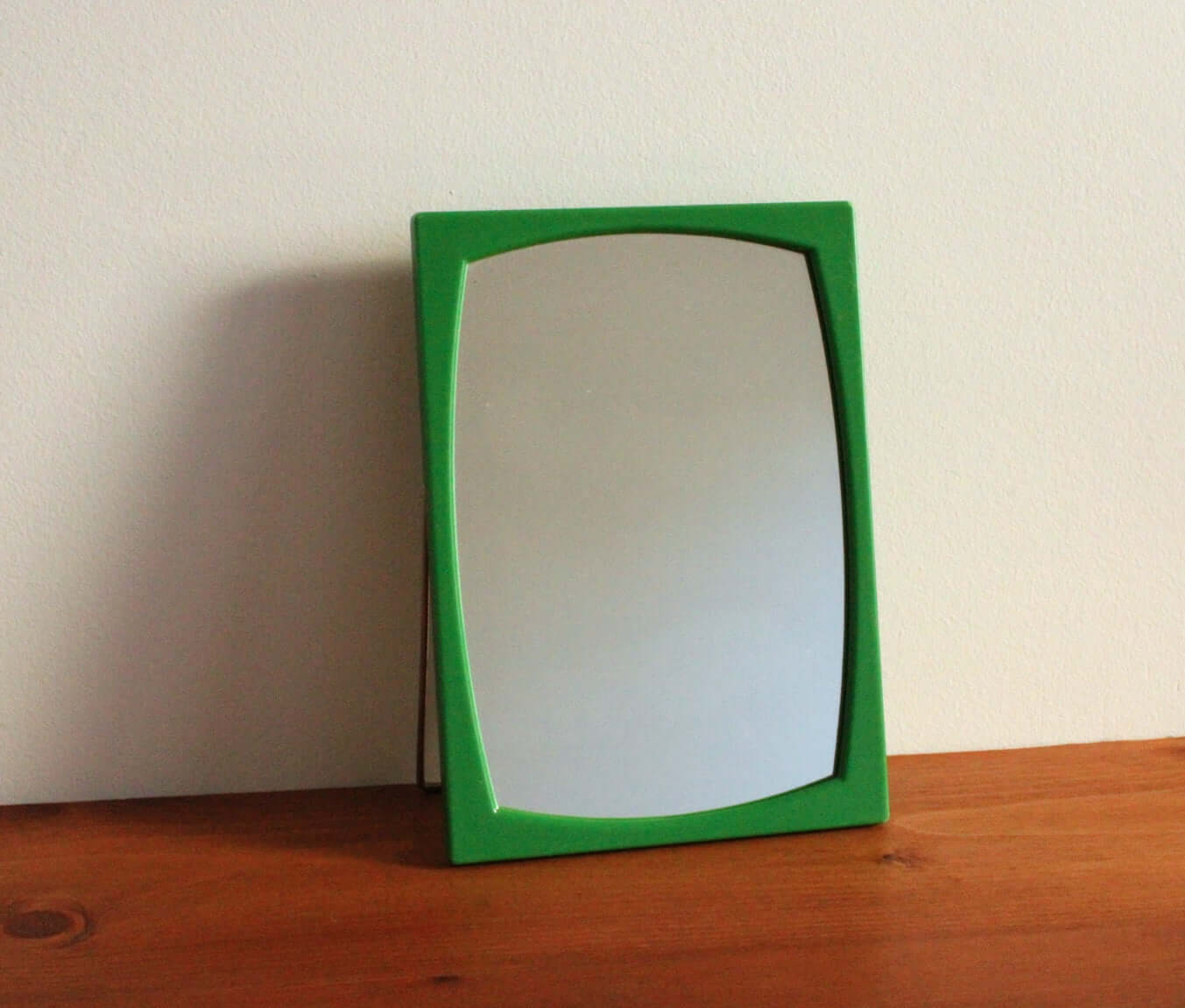 Vintage Miroir style barbier plastique vert moyen