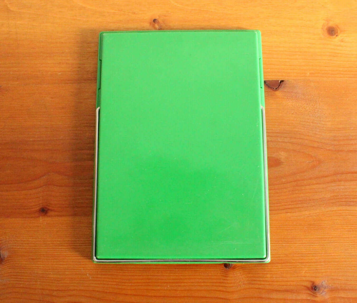 Vintage Miroir style barbier plastique vert moyen