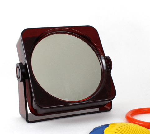 miroir-vintage-double-face-plastique-marron