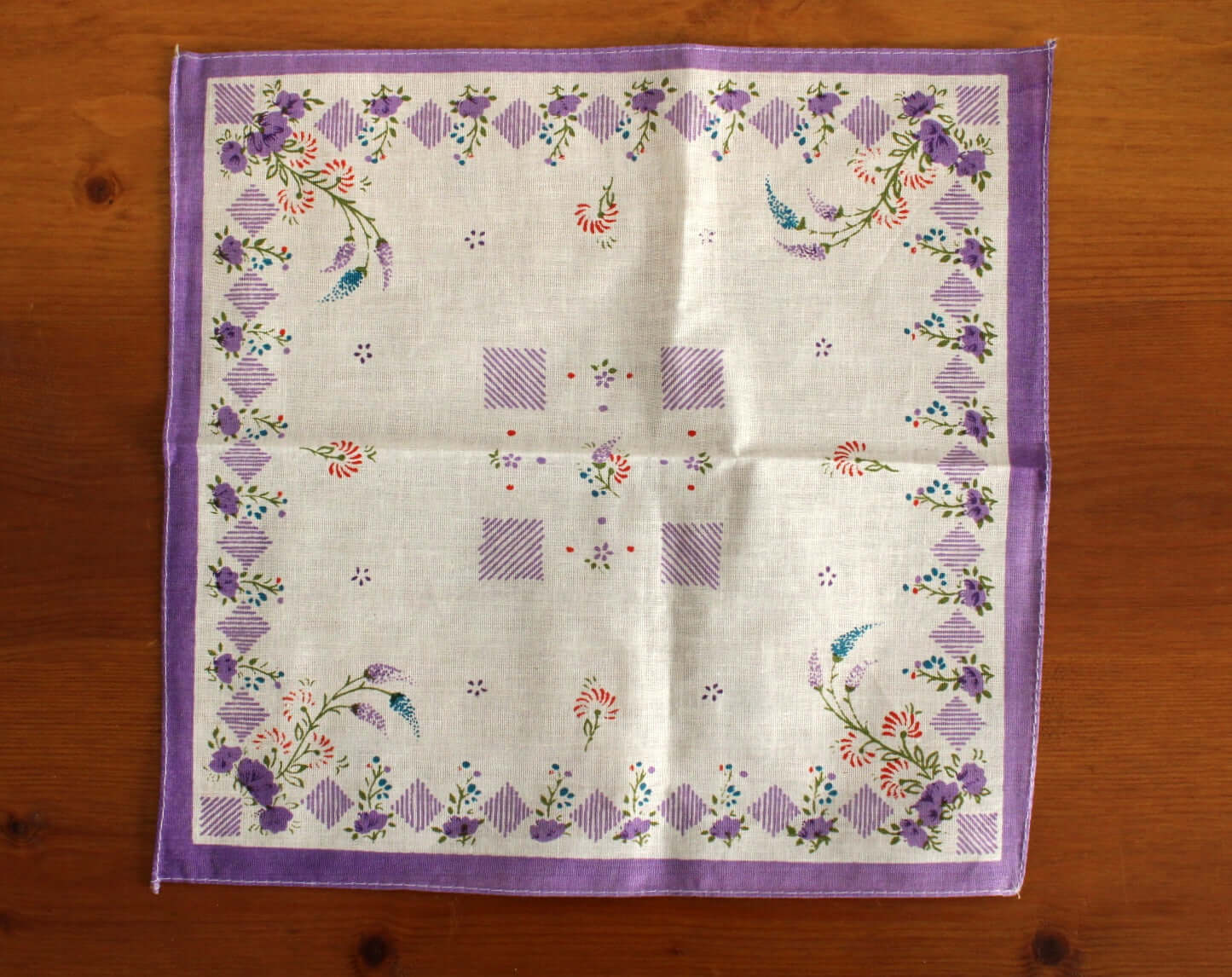 Vintage Mouchoirs multicolores fleuris