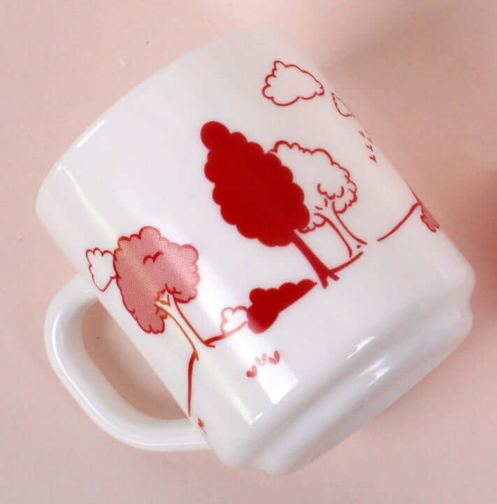 Mug Arcopal vintage motif paysage rouge