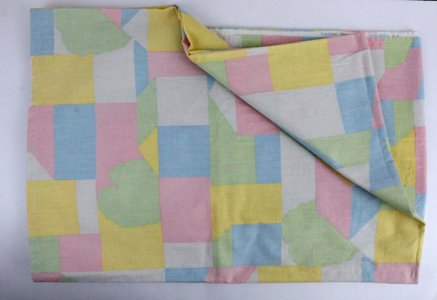 Vintage Nappe en coton motifs pastel