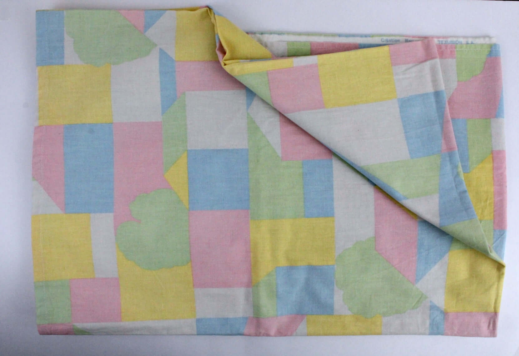 Vintage Nappe en coton motifs pastel