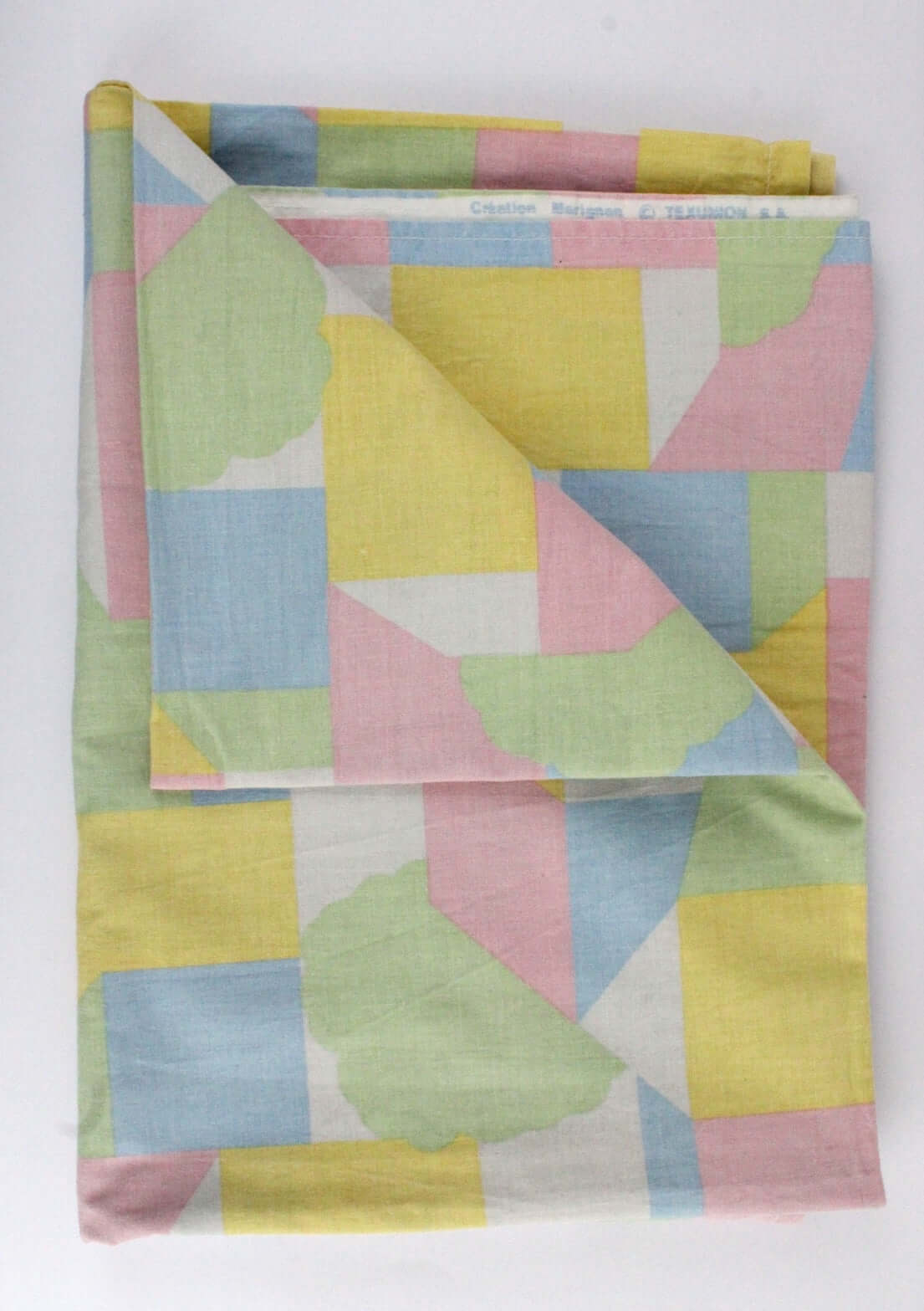 Vintage Nappe en coton motifs pastel