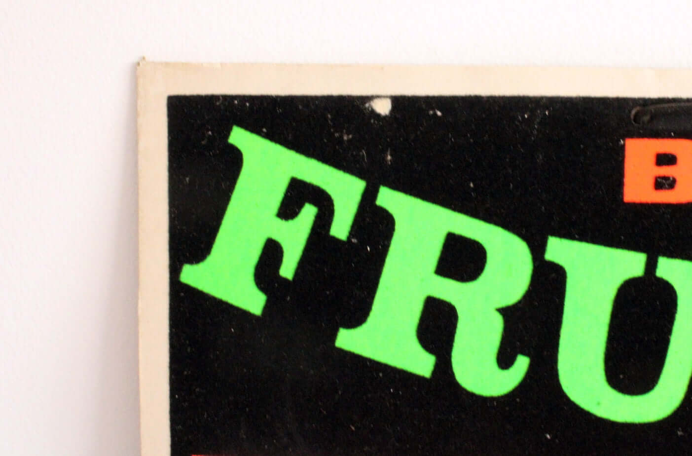 Vintage Panneau de tarif des consommations Fruidam