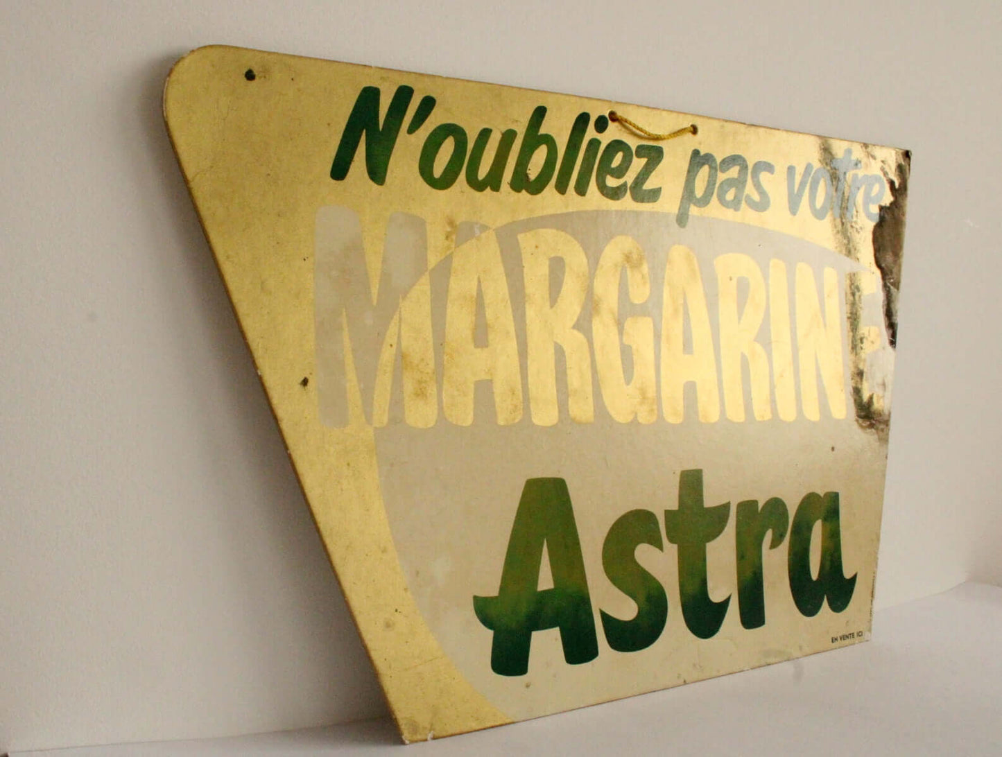 Vintage Carton publicitaire margarine Astra