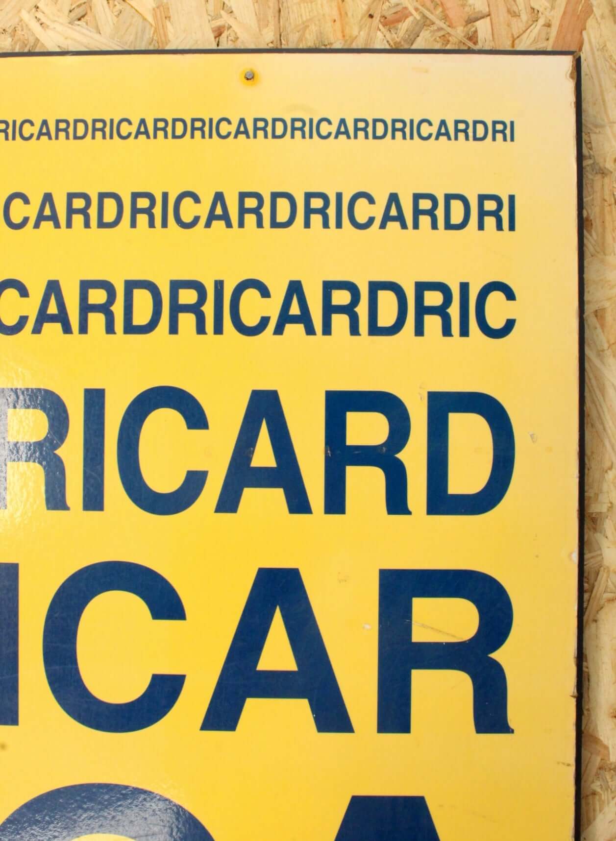 Panneau en bois publicitaire Ricard