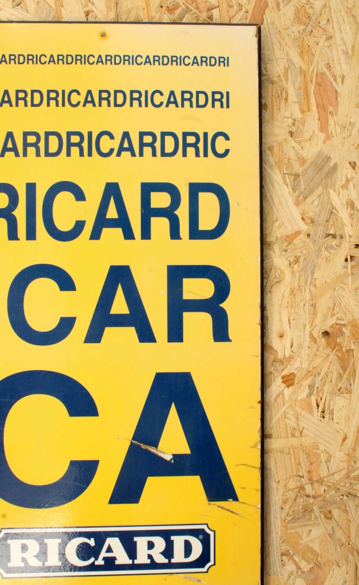 Panneau en bois publicitaire Ricard