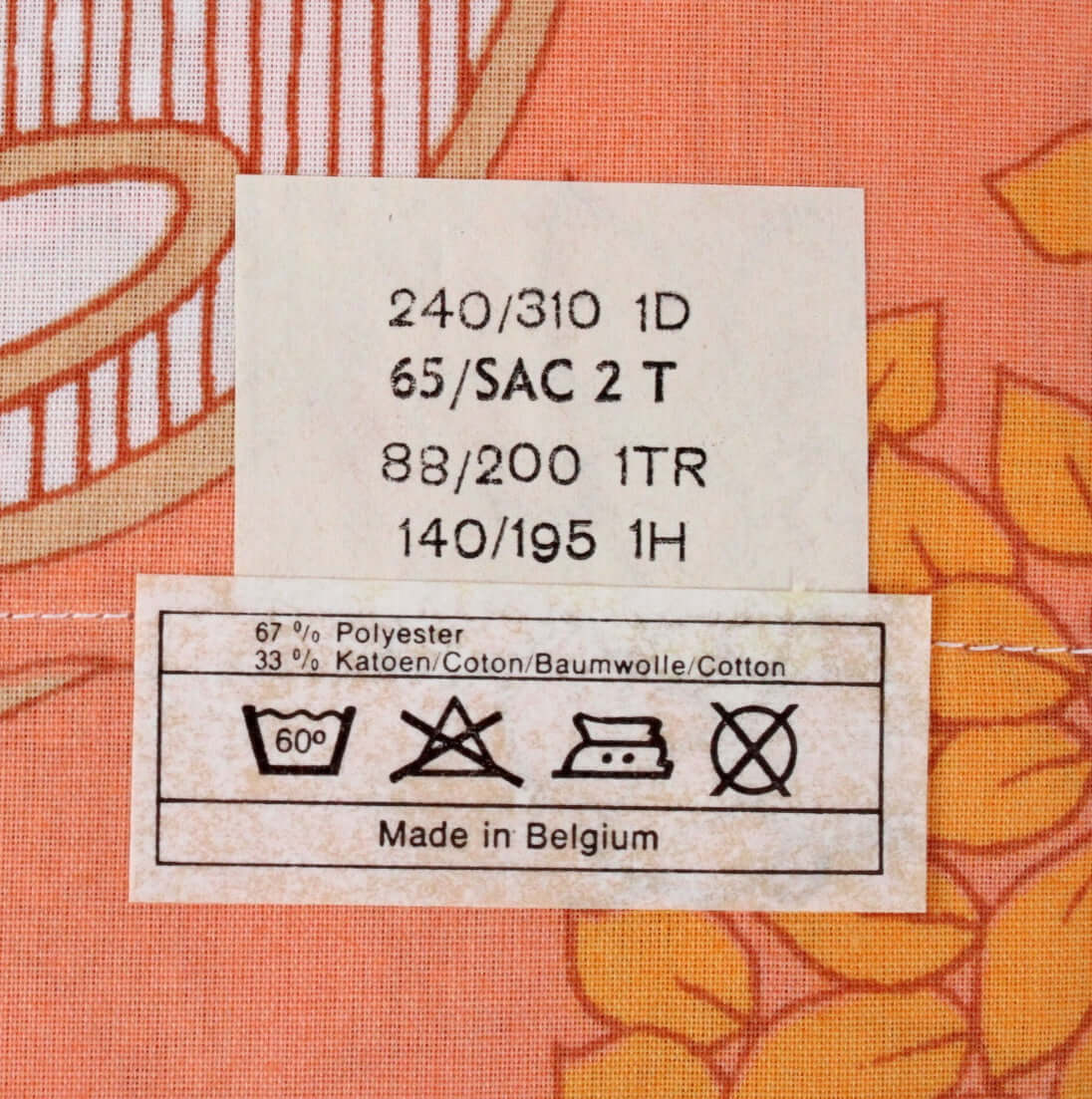 Ensemble de linge de lit vintage motifs seventies