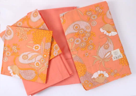 Ensemble de linge de lit vintage motifs seventies