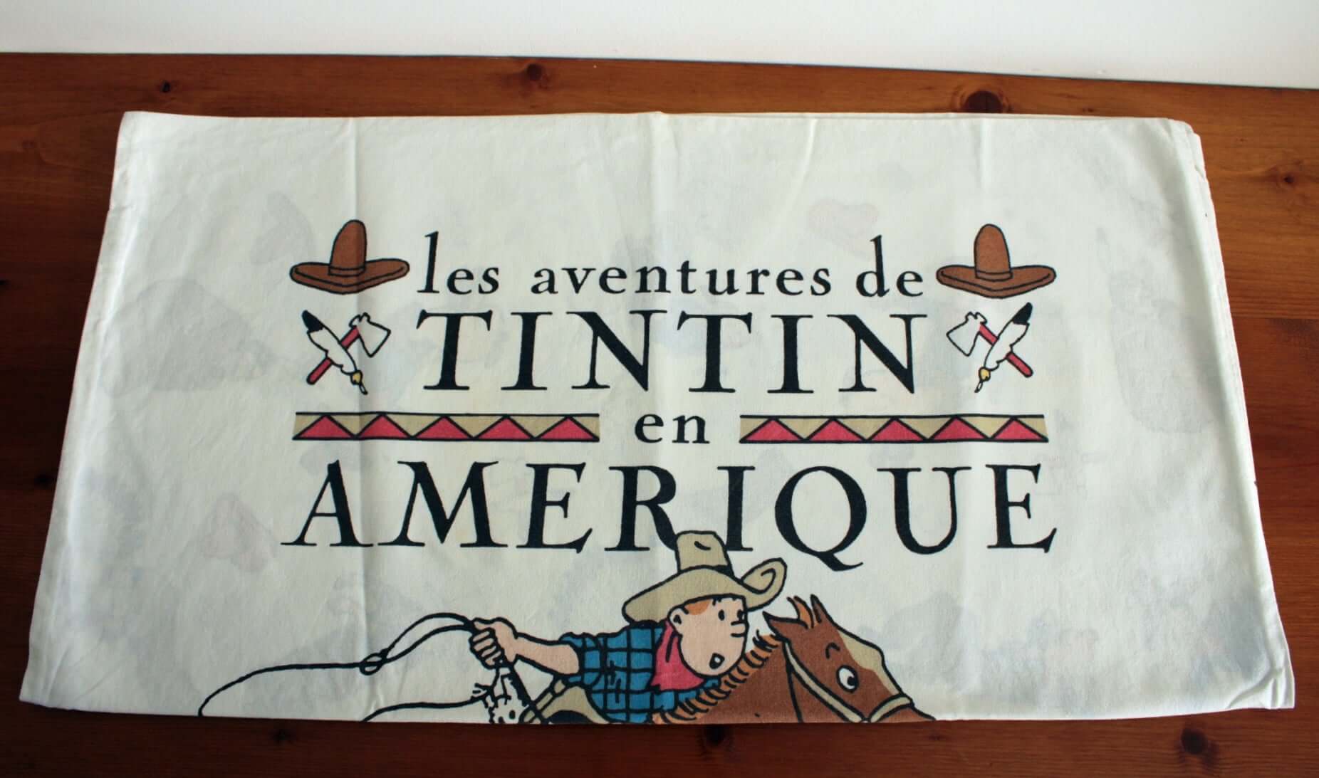 Vintage Parure de lit Tintin en Amérique