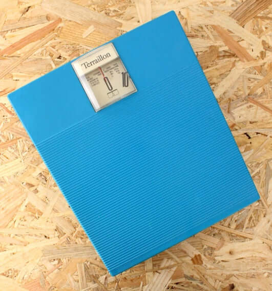 Pèse personne Terraillon vintage bleu