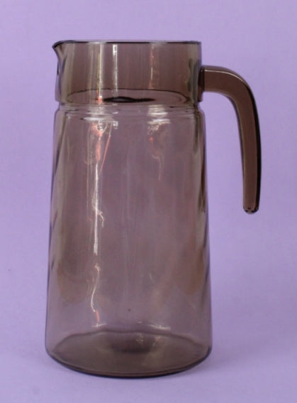 Carafe à eau en verre fumé