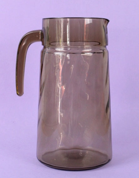Carafe à eau en verre fumé