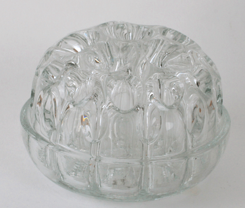 Pique-fleurs vintage rond en verre