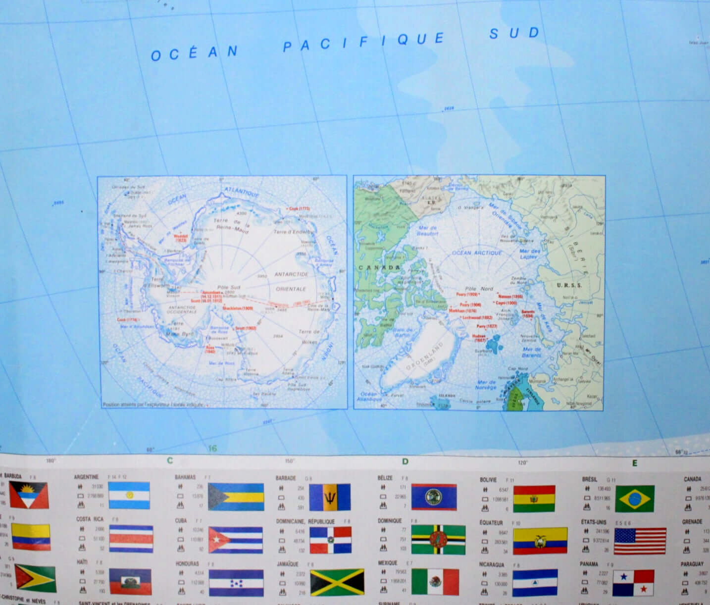 Planisphère vintage Michelin 1990