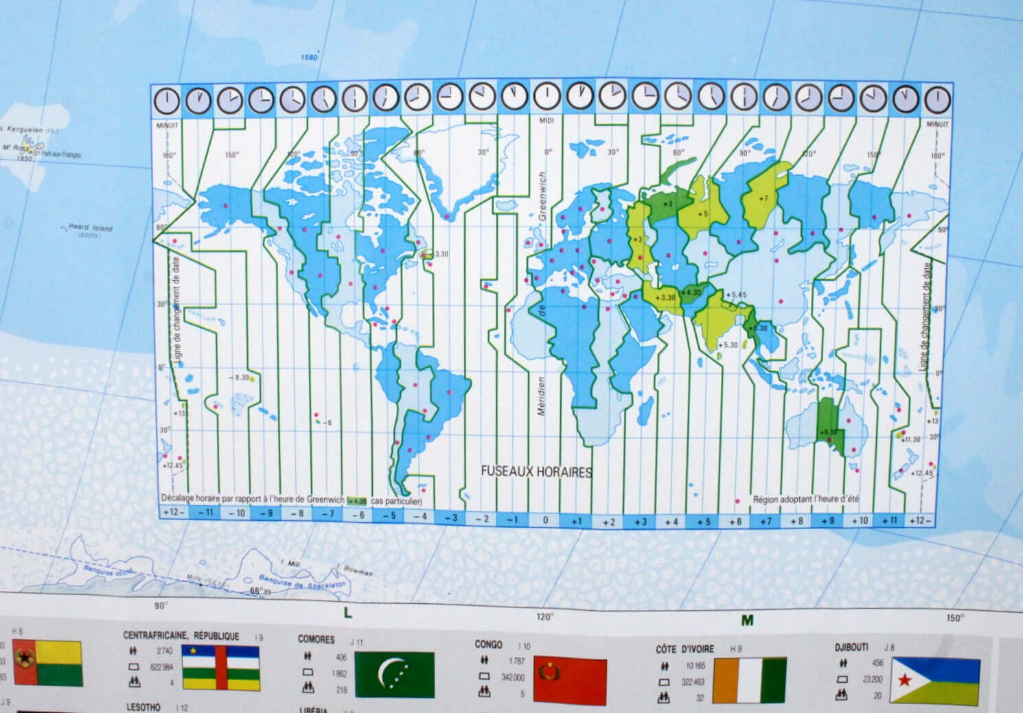 Planisphère vintage Michelin 1990