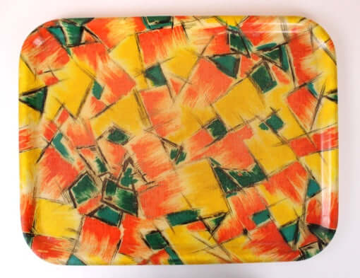 Plateau vintage coloré en fibre de verre