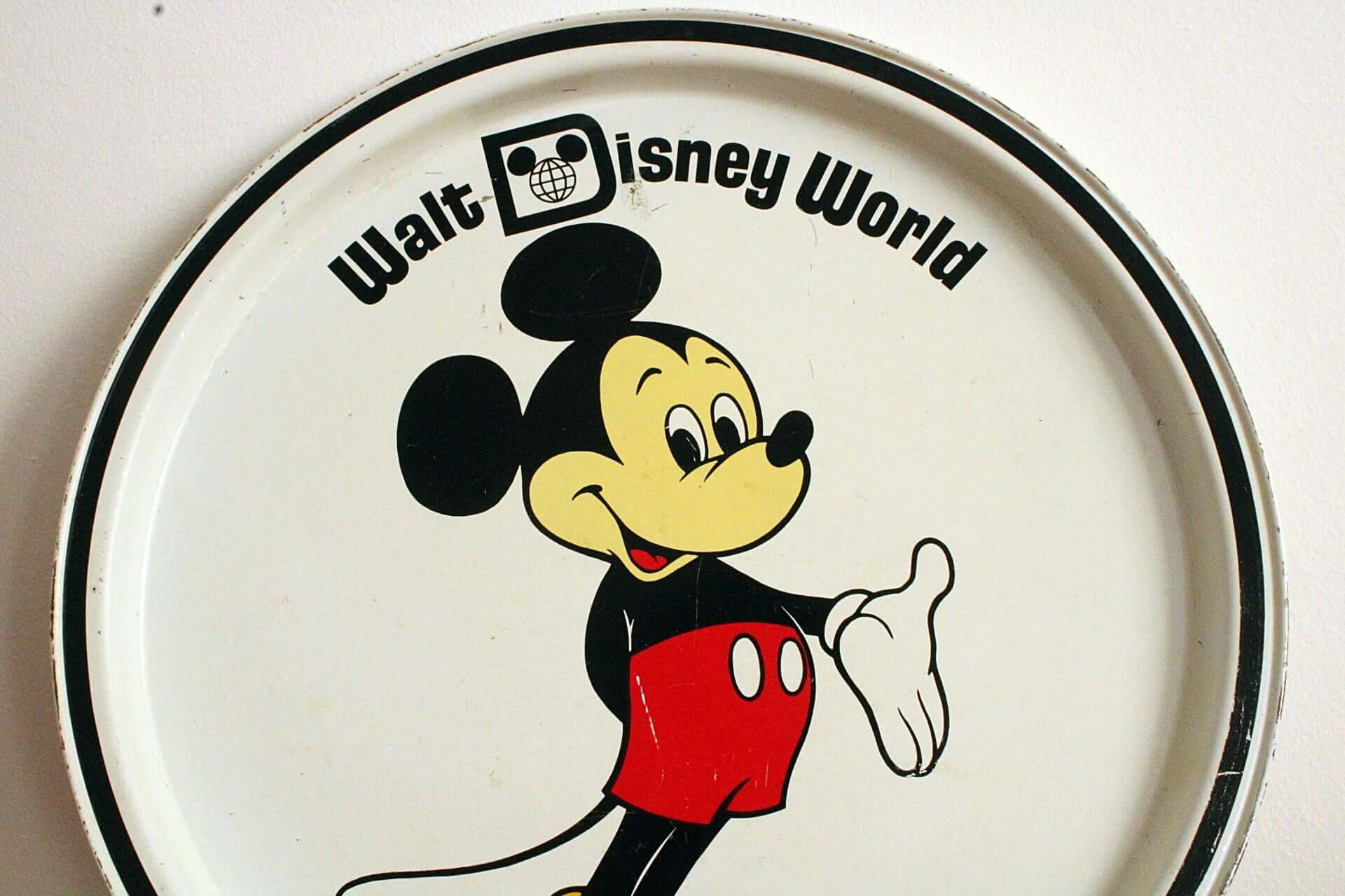 Vintage Plateau rond Mickey Mouse Disney