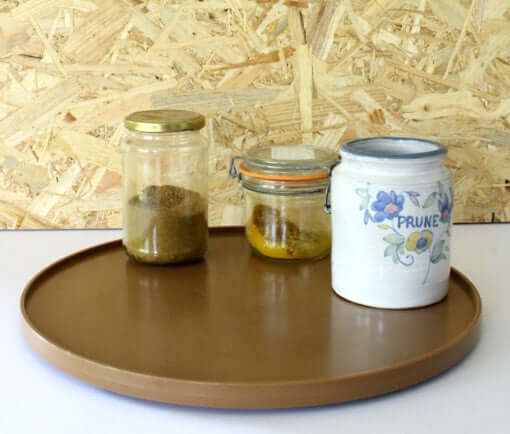 Plateau tournant vintage en plastique