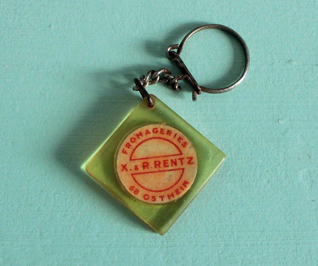 Vintage Porte-clé publicitaire fromagerie