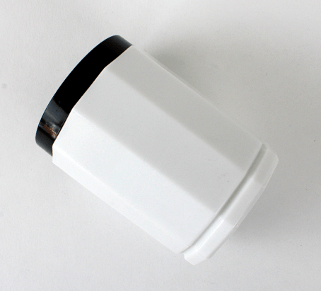 Pot d'apothicaire vintage en opaline blanche