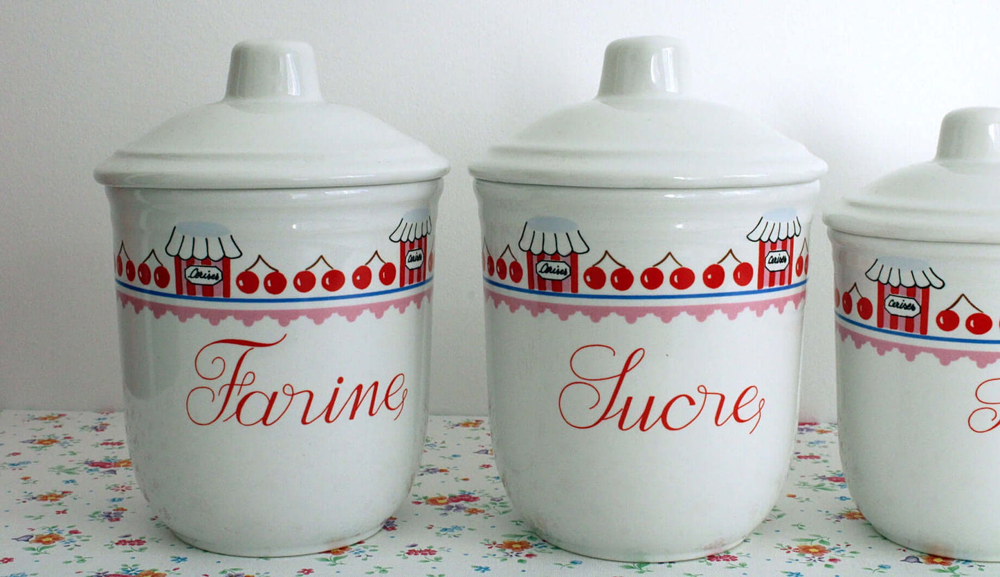 Vintage Pots à épices en porcelaine