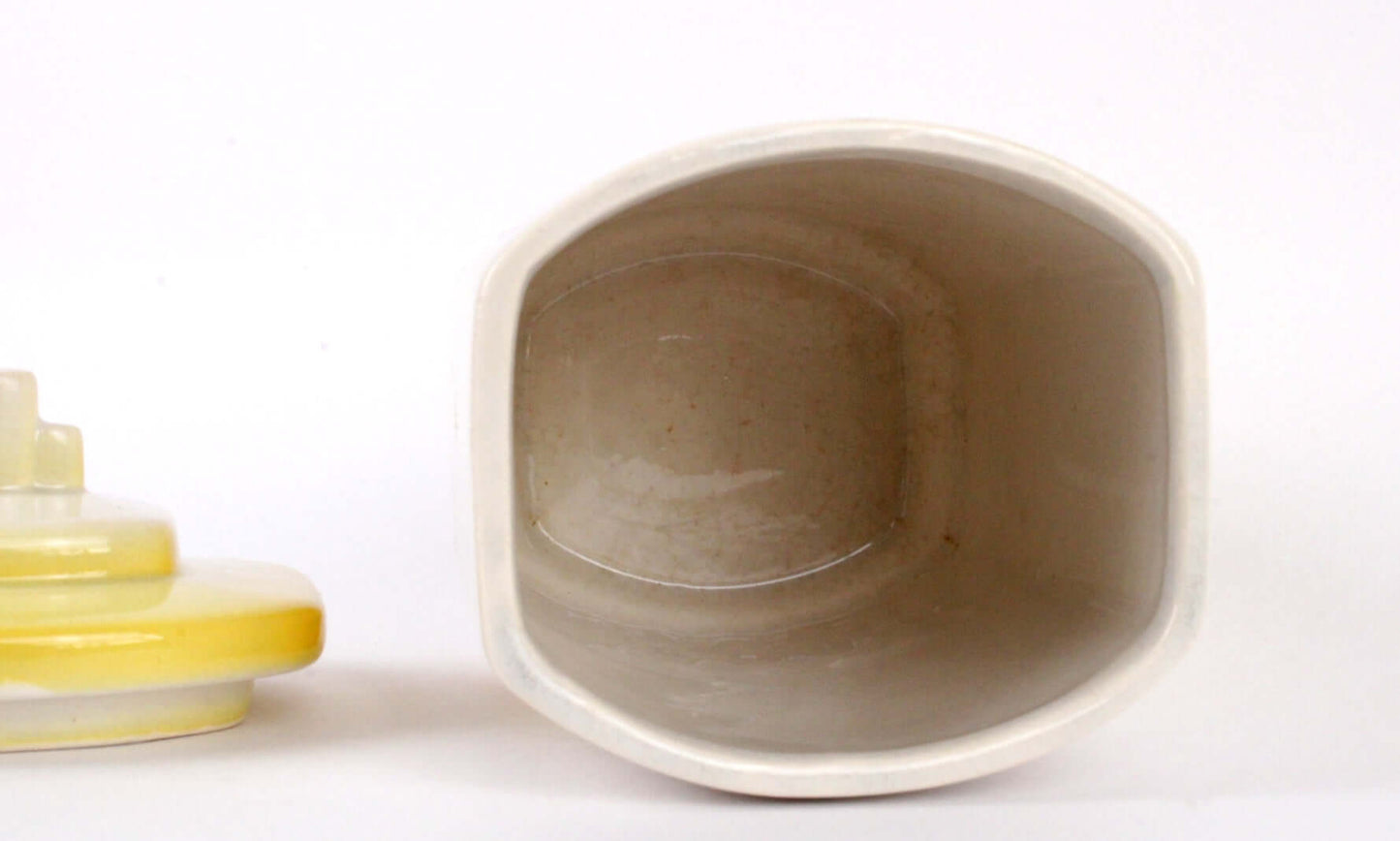 Vintage Pot à farine ancien en céramique