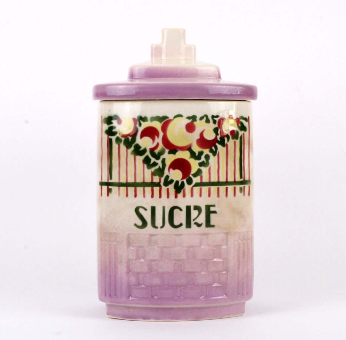 Vintage Pot à sucre ancien en céramique