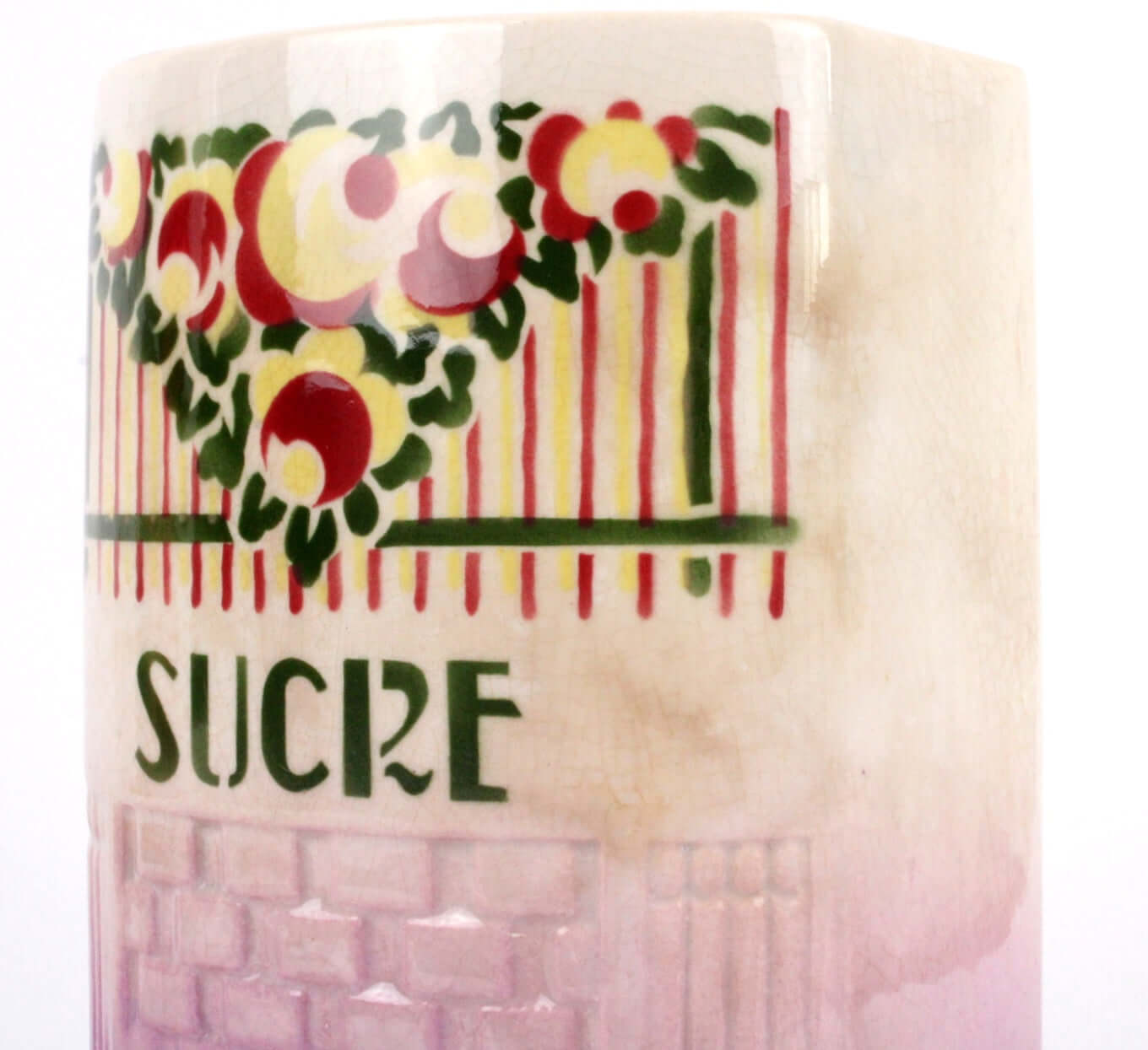 Vintage Pot à sucre ancien en céramique