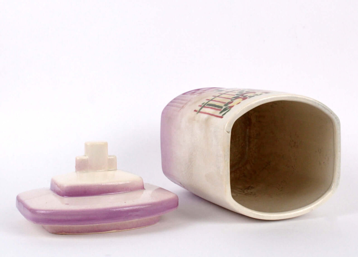 Vintage Pot à sucre ancien en céramique