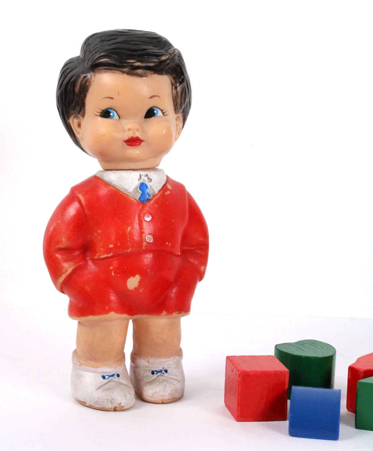 Poupée vintage en caoutchouc Jopen