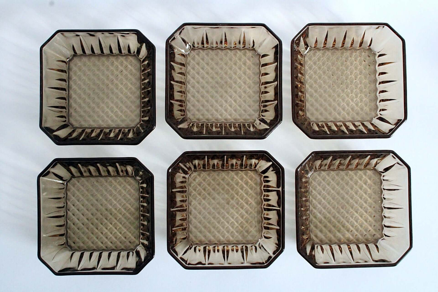 Vintage Ramequins Arcoroc verre fumé