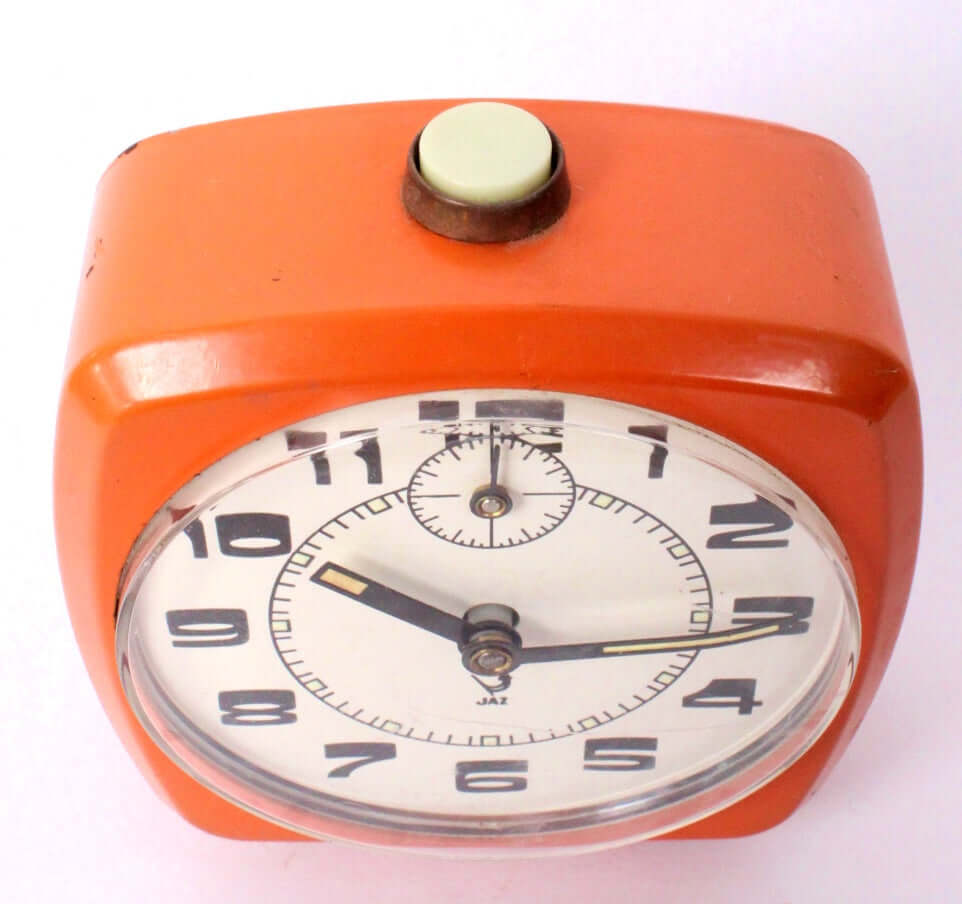 Réveil mécanique Jaz orange modèle Fustic
