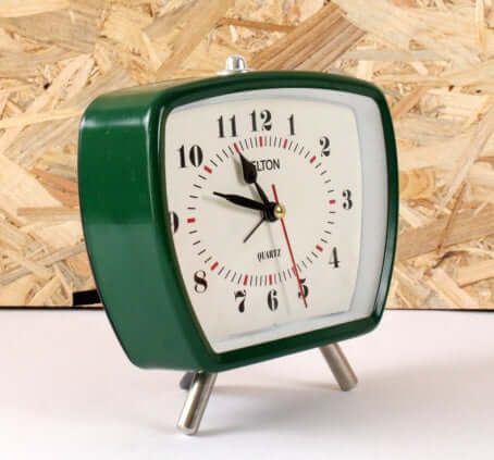 Réveil vintage Kelton métal vert