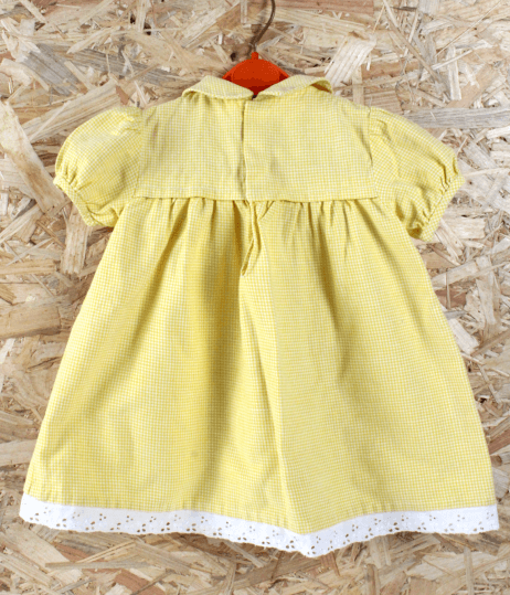 Robe jaune enfant vintage