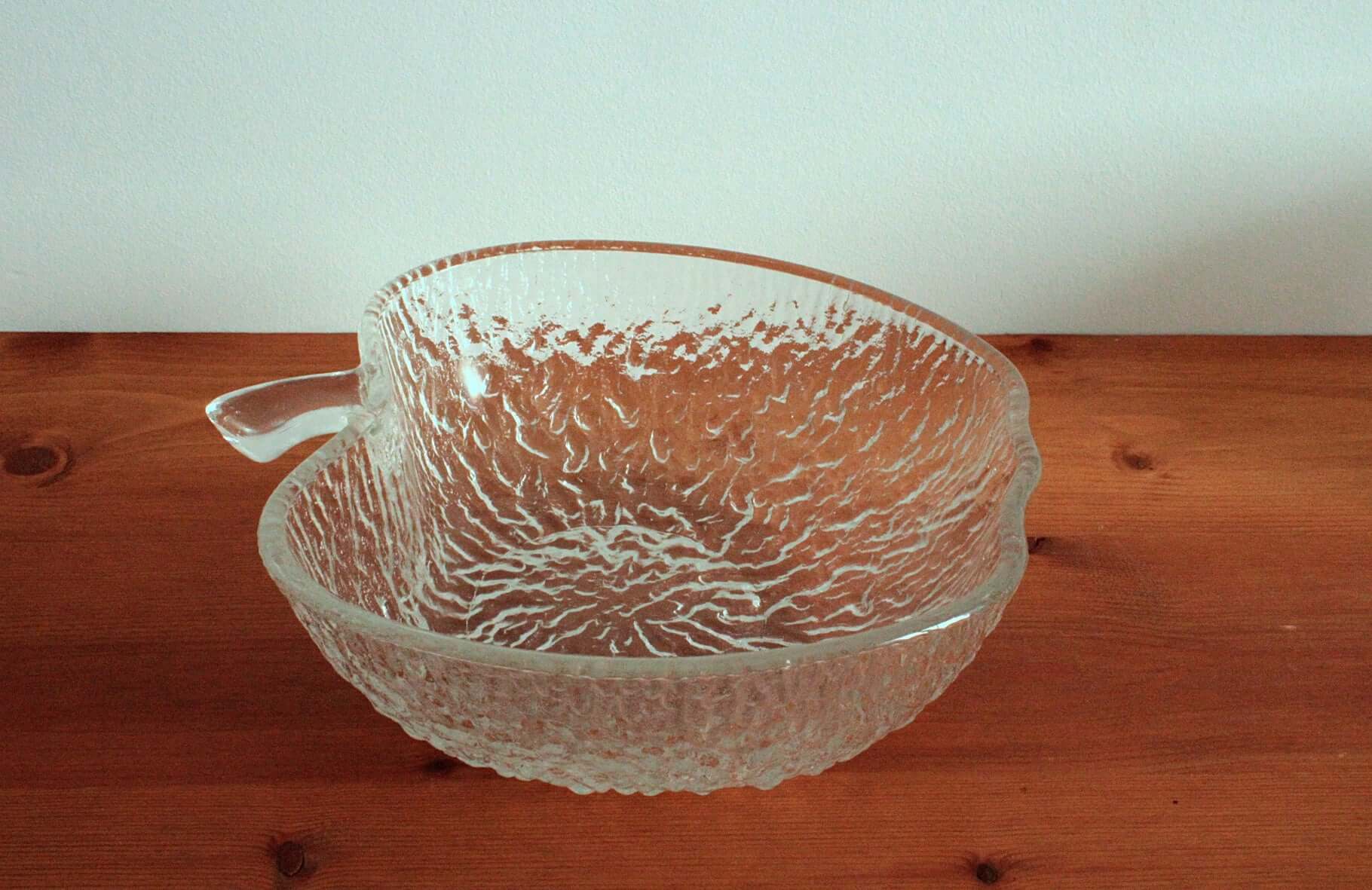 Vintage Saladier en verre forme Pomme