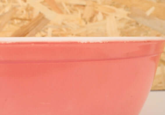 Saladier Pyrex rose made in USA