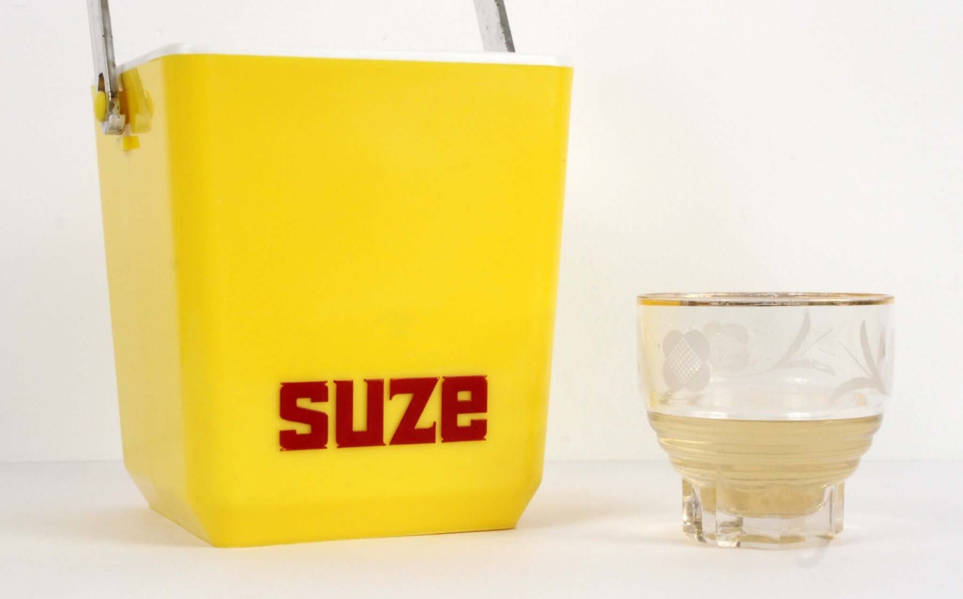Seau à glaçons vintage Suze jaune