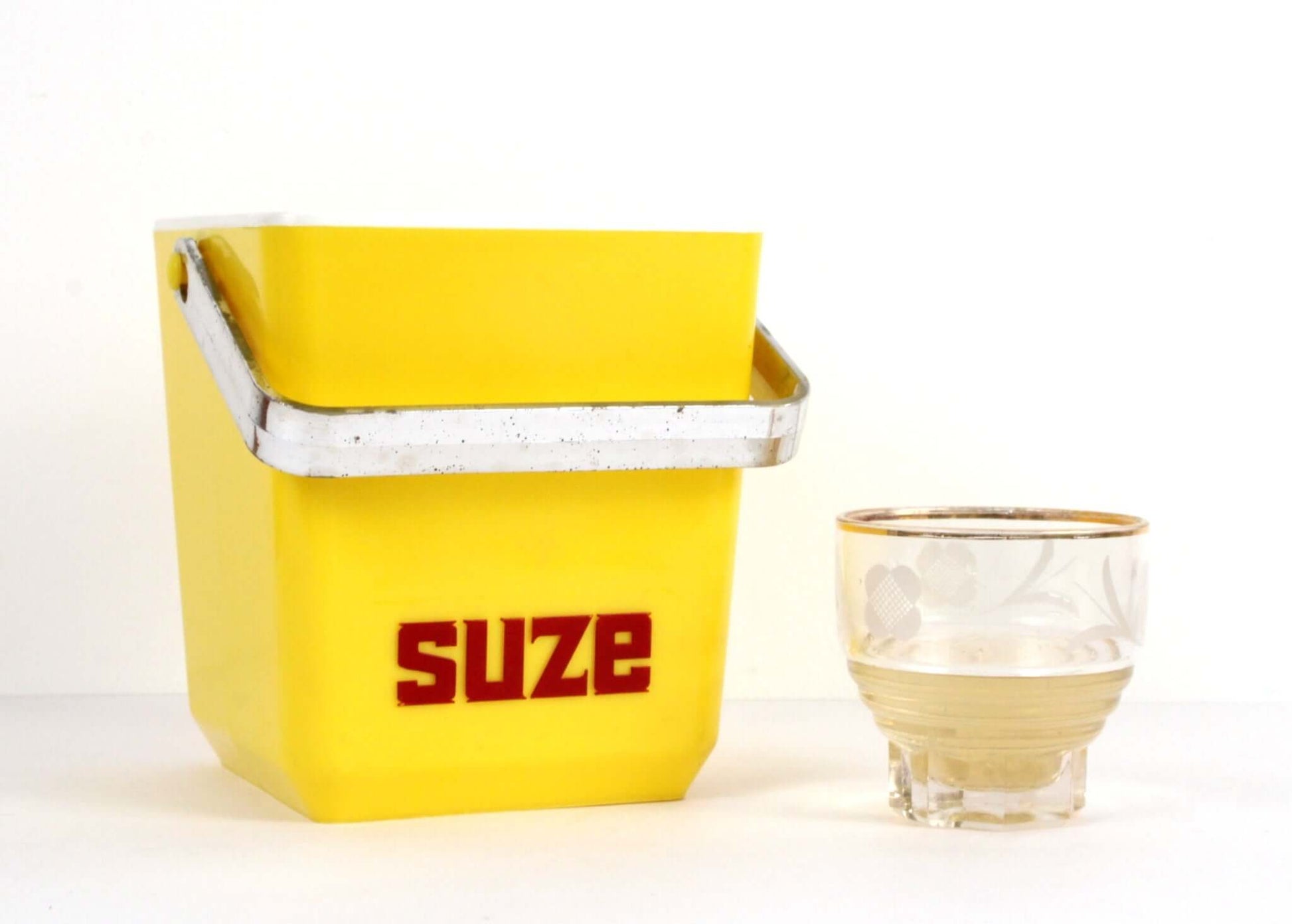 Seau à glaçons vintage Suze jaune