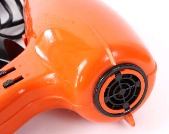 Sèche-cheveux orange Moulinex vintage