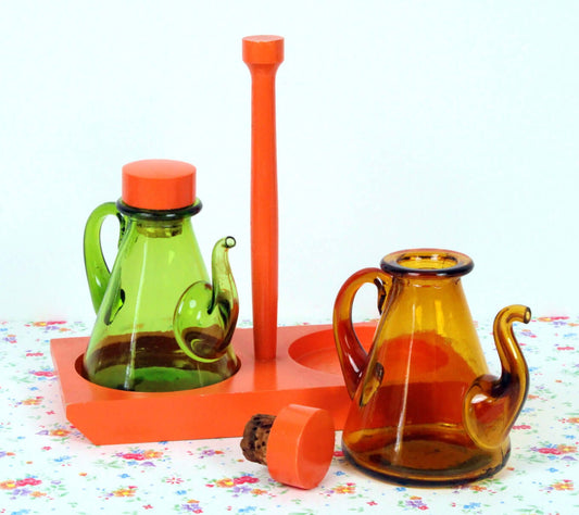 Serviteur huile & vinaigre vintage
