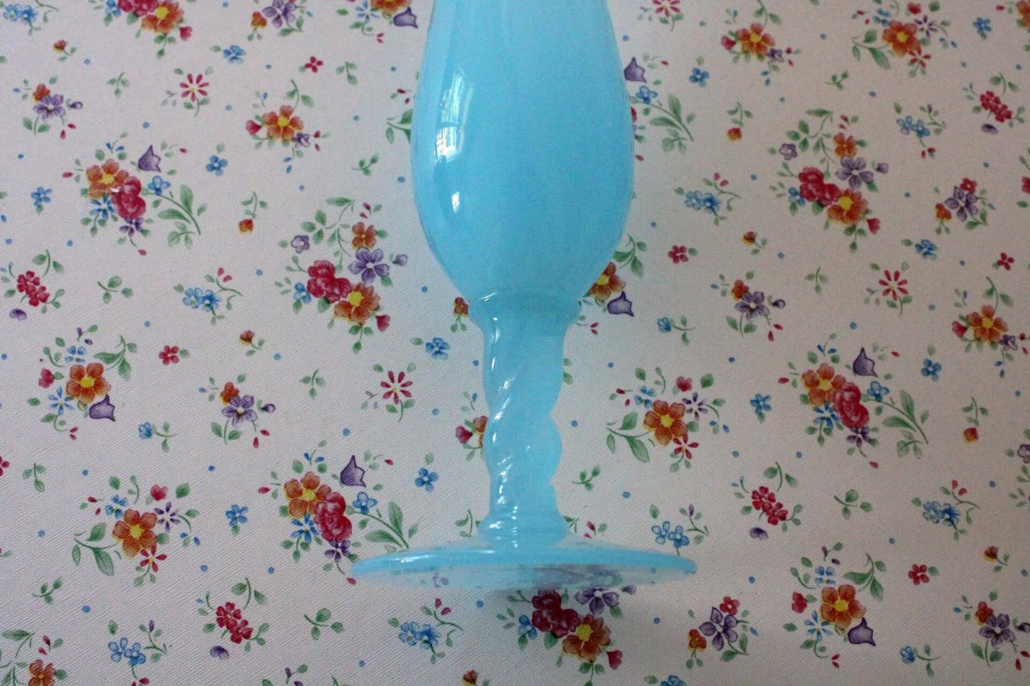 Vintage Soliflore en opaline bleue