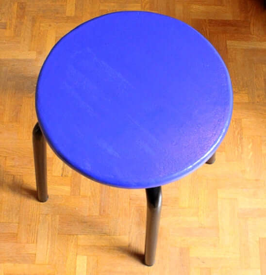 Tabouret d'atelier métal et bois vintage